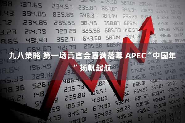 九八策略 第一场高官会圆满落幕 APEC“中国年”扬帆起航