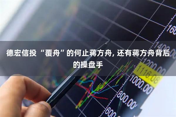 德宏信投 “覆舟”的何止蒋方舟, 还有蒋方舟背后的操盘手